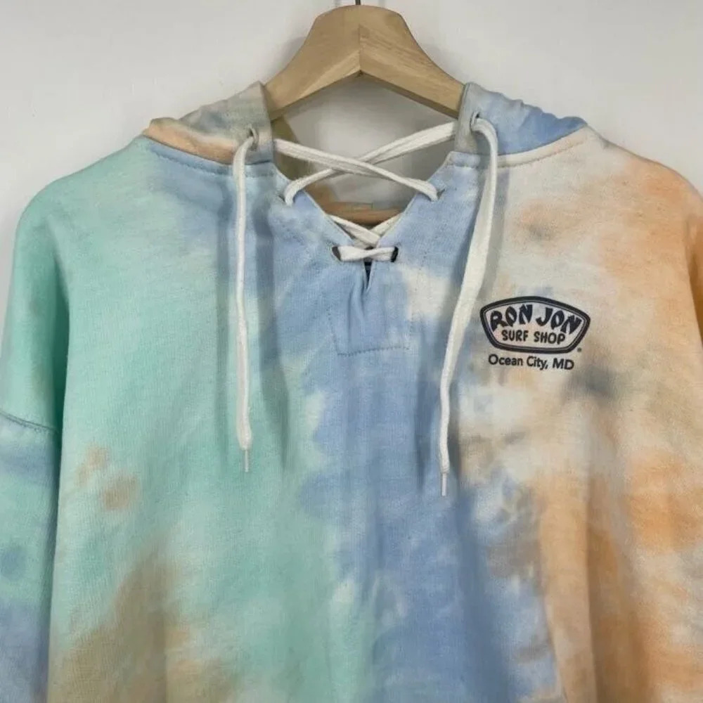 Ron Jon Surf Shop Womens Tie Dye Drawstring Long Sleeve Hoodie Size Large - Picture 3 of 9